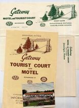 Gateway Tourist Court &amp; Motel Brochures Gananoque Ontario 1950's Canada - $13.86