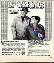1946 Print Ad Men&#39;s Fashion McGregor Sportswear Drizzler Jackets New Yor... - $10.38