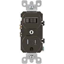 Leviton T5225 Combination, 15 Amp, 120 Volt AC Toggle Switch, and 15amp,... - $40.99