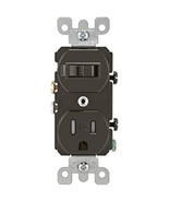 Leviton T5225 Combination, 15 Amp, 120 Volt AC Toggle Switch, and 15amp,... - £30.64 GBP