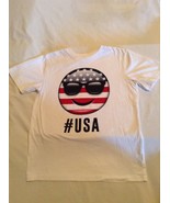 July 4th Place shirt Size 10 12 large Emoji patriotic USA stars stripes ... - £11.23 GBP