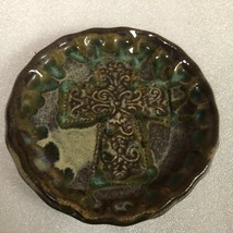 Midnite Pottery Cross Religious Trinket Bowl Mississippi Tupelo Plate Dean Webb - £18.60 GBP