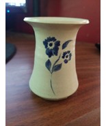 Williamsburg Pottery Bud Vase Blue Daisy Hand Turned &amp; Hand Painted Salt... - €10,19 EUR