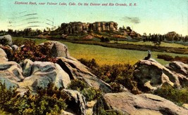 Elephant Rock near Palmer Lake Colorado Vintage 1910 POSTCARD-BK34 - £3.96 GBP