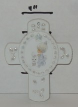 1997 Enesco Precious Moments Porcelain Cross Holiday Ornament 647861 Htf - £19.21 GBP