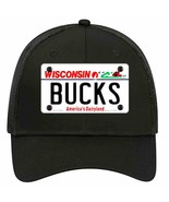 Bucks Wisconsin State Novelty Black Mesh License Plate Hat - $40.71 CAD