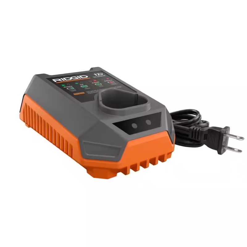 RIDGID 12V Lithium-Ion Battery Charger: Compact Design, Quick Charging - $33.58