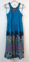 Moulinette Soeurs Anthropologie WM 4 100% Silk Dress Sleeveless Long Maxi Beaded - £15.04 GBP