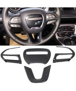 ABS Carbon Fiber Style Steering Wheel Trim For 2015-2020 Charger - £15.58 GBP