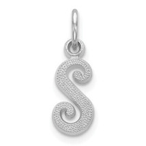 14KW Gold Casted Script Letter S Initial Charm WCH138 - $89.02