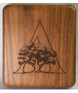 Avon Walnut Box w Calculator Project Completion Gift Oak Tree Letter A E... - £11.76 GBP