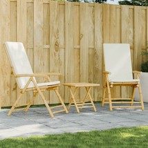  Bistro Set Cream White Bamboo, 100% polyester fabric Standard - $449.27 CAD