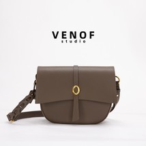 VENOF Women&#39;s Leather Shoulder Bags Fashion Retro All-match Classical Saddle Bag - £121.25 GBP