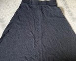 Lands End Skirt Women&#39;s Gray Elastic Waist Pull On Knit Midi Casual Smal... - $25.02