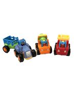HUILE TOYS Push and Go Friction Powered Cars Lot ~ Tractor Cement Truck ... - $9.95