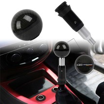 Brand New Mugen Automatic Car Gear Shift Knob Round Ball Shape Black Real Carbon - £20.78 GBP