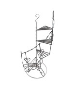 Vintage Wrought Iron Spiral Plant Stand - £371.37 GBP