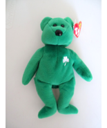 Ty 1997 Beanie Babies 8&quot; Erin Green Bear Korean Mkt. St.Patrick&#39;s Day - $9.99