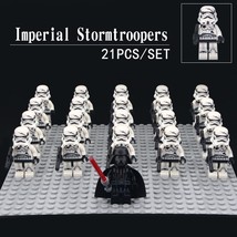 21Pcs Star Wars Darth Vader Leader Imperial Stormtroopers Mini figure Block  - £26.37 GBP