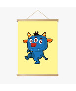 Bailey the Blue Monster Magnetic Wood Frame Hanger by Dancing Littles Ju... - $39.99