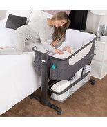 Baby Bassinet, Bedside Sleeper for Baby, Easy Folding Portable Crib with... - £87.65 GBP
