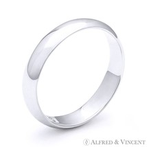 4mm Plain Dome Men&#39;s Women&#39;s Wedding Band in Solid 925 Sterling Silver &amp;... - $26.92+