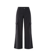 No Boundaries Junior&#39;s Cargo Wide Leg Pants, Pin Stripe Size S(4-6) - $451.56 MXN