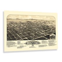 HISTORIX Vintage 1882 Greeley Colorado Map Print - 16x24 Inch Bird&#39;s Eye... - £29.88 GBP