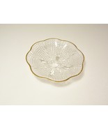 Vintage Fenton Hobnail Teardrop Footed Candy Nut Trinket Dish Gold Trim - $10.94 CAD