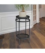 Panacea Products 102226 20 in. Double Plant Stand Black - $51.96