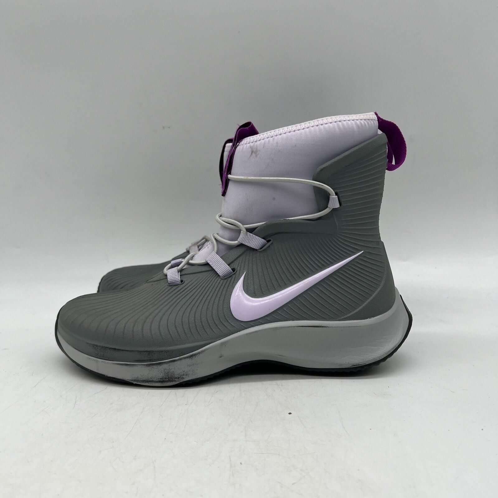 Nike Binzie BQ5381-003 Unisex Kids Gray Ankle Waterproof Rain Boots Size 3Y - £27.68 GBP