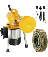 3/4&quot; ~ 4&quot; Sectional Pipe Drain Auger Cleaner Machine 400W Snake Sewer w/... - £183.51 GBP