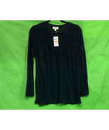 Style &amp; Co Crochet-Yoke Top Black S $59 - $23.99