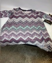 Almost Famous Womens Plus Size 2X Melange Aztec Asym Tunic Top Blouse Shirt  2xl - £18.37 GBP