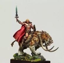 1/24 Resin Model Kit Warrior Barbarian on the Beast Unpainted - £40.49 GBP