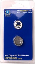 EVERTON FC HAT / VISOR / CAP CLIP AND GOLF BALL MARKER - £17.49 GBP