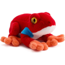 FAO Schwarz Baby Tree Frog Red Orange Blue Stuffed Animal Plush Sparkler 1017404 - £7.78 GBP