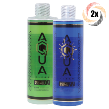 2x Bottles Aqua Clean Variety Blue &amp; Green Glass Cleaner 16oz | Mix &amp; Match! - £23.11 GBP