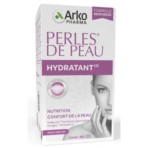 Arkopharma Moisturizing Skin Pearls 180 Capsules EXP:2027 Perles de Peau