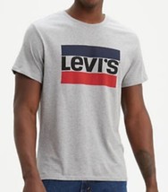 nwt LEVI&#39;S STRAUSS logo tee M Heather gray graphic t-shirt  - £7.94 GBP