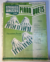 Everybody’s Favorite Strauss Waltzes for Piano Duets Vintage Song Book - £8.79 GBP