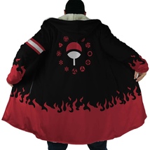 Anime Cloak Uchiha Clan Naruto Cloak Coat Naruto Cosplay Anime Fleece Jacket - £62.77 GBP+