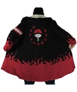 Anime Cloak Uchiha Clan Naruto Cloak Coat Naruto Cosplay Anime Fleece Jacket - £62.90 GBP - £70.76 GBP