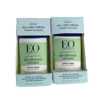 2 EO Deodorant Cream Citrus Sage Essential Oil Aluminum Free 1.8oz New Old Stock - $78.95