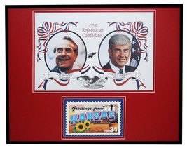 Bob Dole Signed Framed 16x20 Campaign 1996 Repro Poster Display  - £117.44 GBP