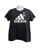 Adidas Boys XL Short Sleeve Crew Neck T Shirt Black Logo - $12.01