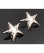 TIFFANY MEXICO 14k GOLD 925 Silver - Vintage Solid Cut Star Earrings - E... - $395.18 CAD