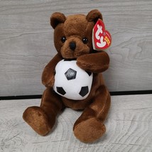 Ty Beanie Baby SWEEPER the Soccer Bear 2005 Stuffed Animal Toy Plush NWT - £6.27 GBP