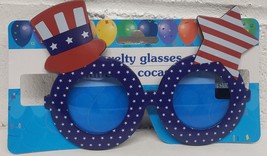 Plastic Novelty Glasses, JULY 4TH,USA, AMERICAN PATRIOTIC STARS &amp; STRIPE... - £7.88 GBP