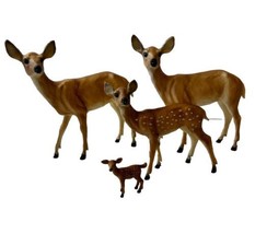 Vintage 4~ 1970s Breyer Deer Family #3123 Wildlife White Tail USA 2 Cabi... - $74.30
